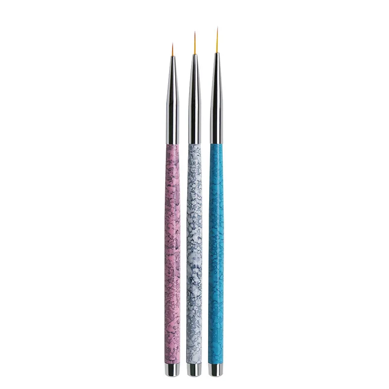 3 Stuks Liner Franse Nail Art Brush Streep Lijn Set 3D Tips Manicuring Ultradunne Lijn Tekening Pen UV gel Borstels Schilderen Gereedschap