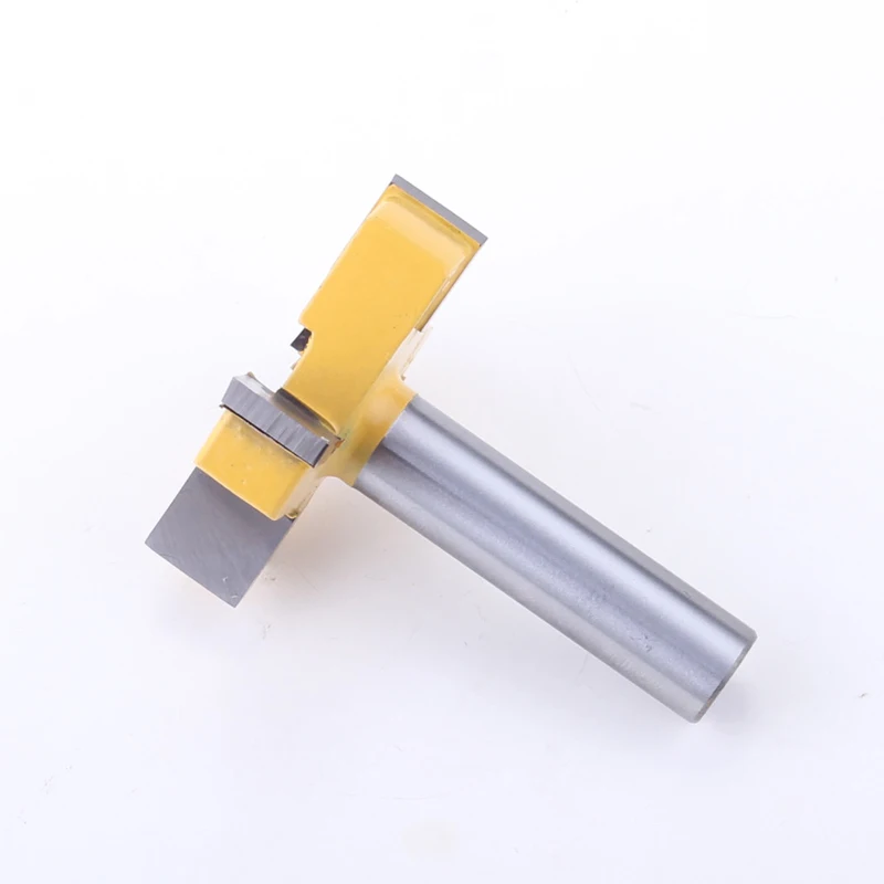 CHWJW 1pc 1/2" Shank 4 Edge T Type Slotting Cutter Woodworking Tool Router Bits For Wood Industrial Grade Milling Cutter