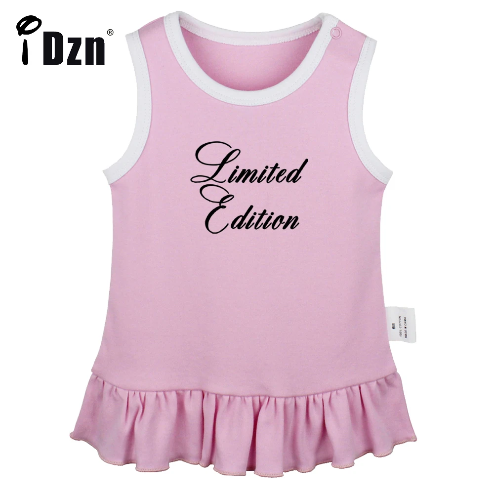 

iDzn NEW Summer Limited Edition Cute Baby Girls Sleeveless Dress Newborn Fun Art Printed Pleated Dress Infant Vest Dresses