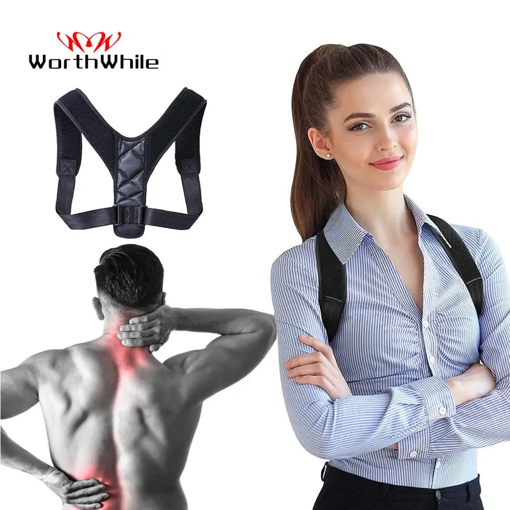 

WorthWhile Posture Corrector Adjustable Back Brace Shoulder Protector Belt Support Men Women Gym Fitness Care Guard Strap
