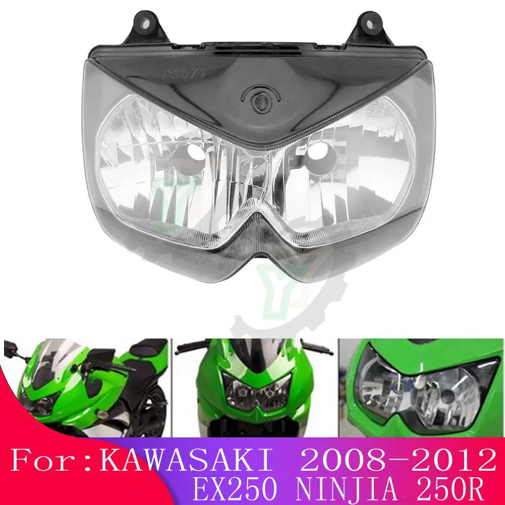 EX-250 Motorcycle Front Headlight Headlamp Head Light Lighting Lamp For KAWASAKI EX250 NINJIA 250R/250 R 2008 2009 2010 11 2012