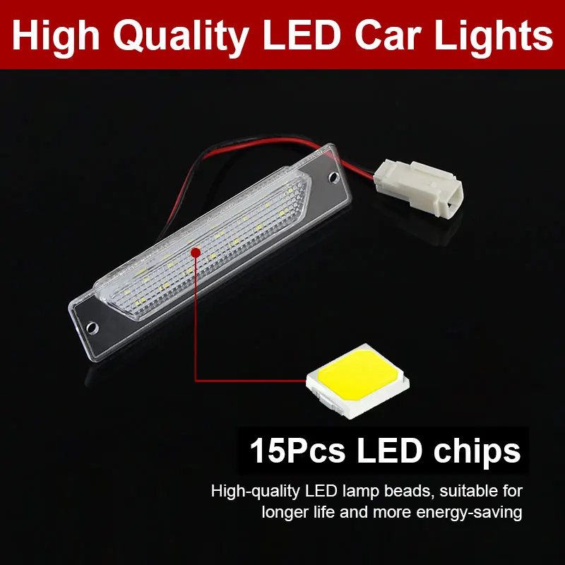 2Pc CANbus LED License Plate Light Number Plate Lamp For Maserati Quattroporte 2003 2004 2005 2006 2007 2008 2009 2010 2011 2012