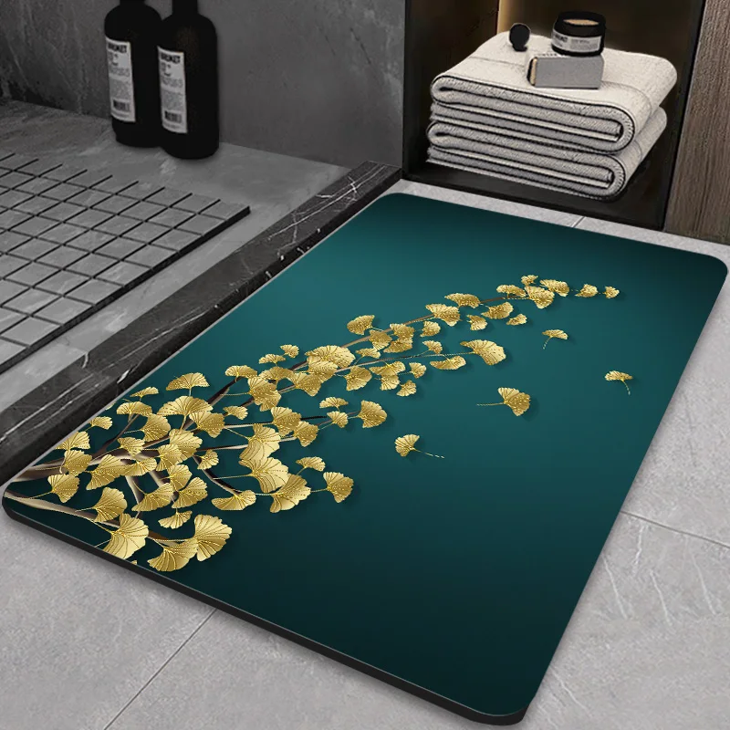 

Technology Mat Bathroom Absorbent Floor Mat Modern New Chinese Toilet Bathroom Entrance Mat Non-Slip Quick-Drying Mat