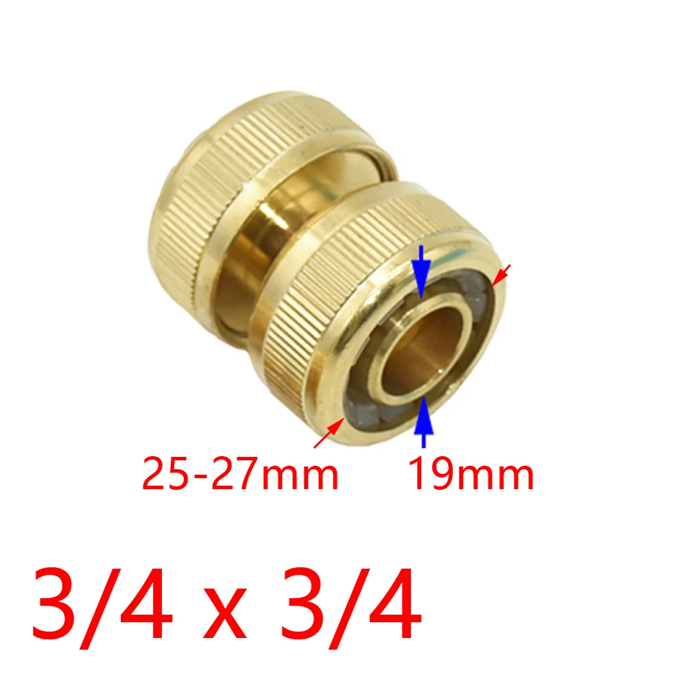 1/2 3/4 5/8 1" Thread Quick Connector Brass Garden Watering Adapter Drip Irrigation Copper Hose Quick Connector Fittings 1 Pcs