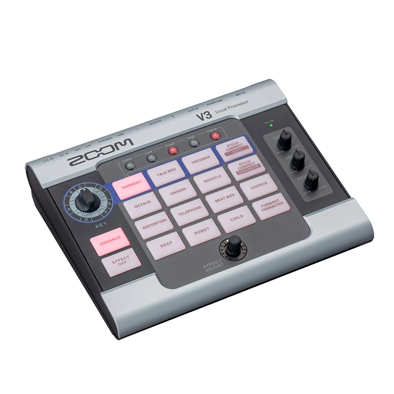 ZOOM V3 Professional vocal processor 16 voice-changing effects with USB audio interface for Playing harmony,Karaoke,Streaming