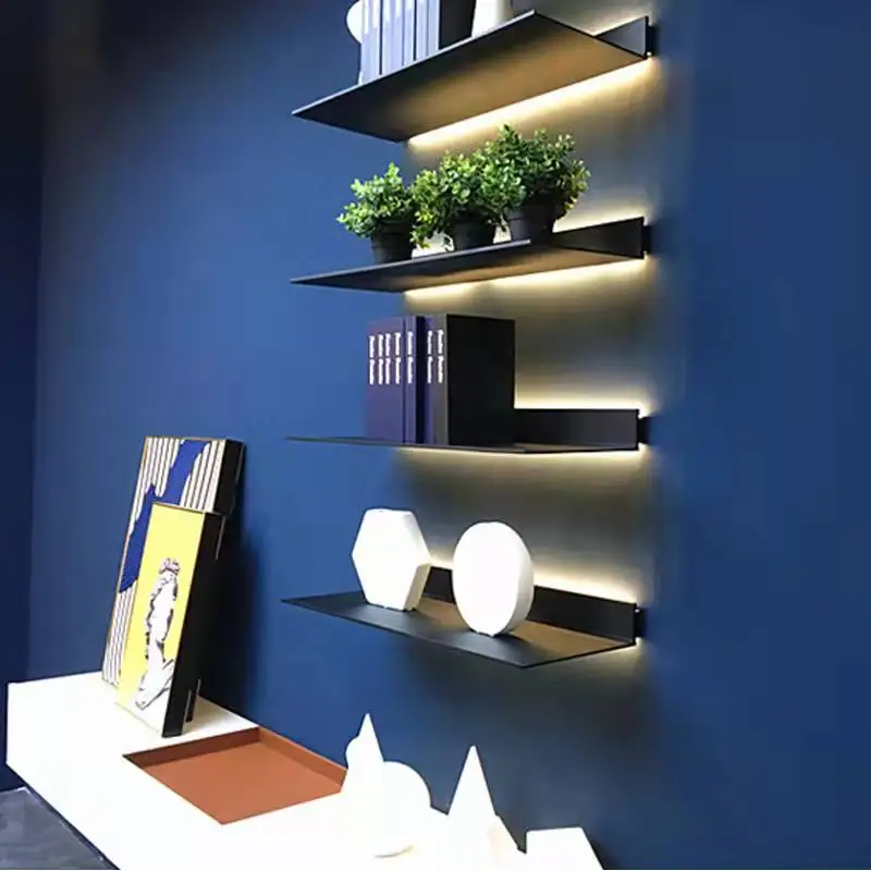 Sitting Room furniture living room Designer style Give out light Aluminium alloy Commodity Shelf Bookshelf showing stand