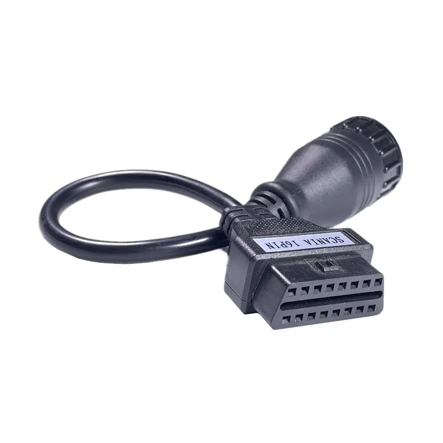 A+ Quality 16pin Connector For SCANIA To OBD2 16pin OBD Extension Cable For SCANIA Truck 16 Pin OBD2 Connector Compatible