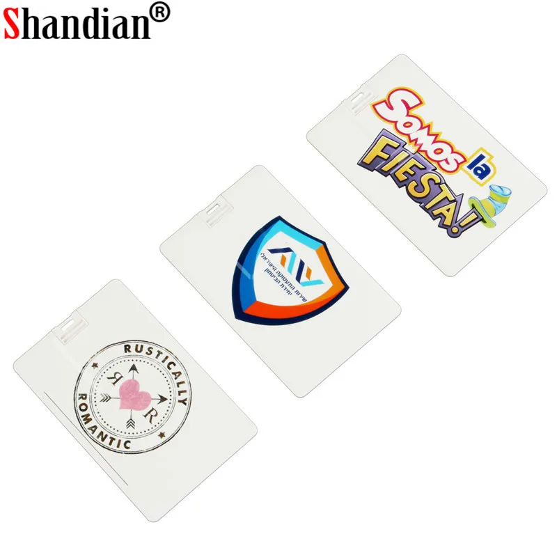 

SHANDIAN 1pcs free logo creative plastic card usb 2.0 4gb 8gb 16gb 32gb 64gb flash drive pen drive U disk Thumb pendrive