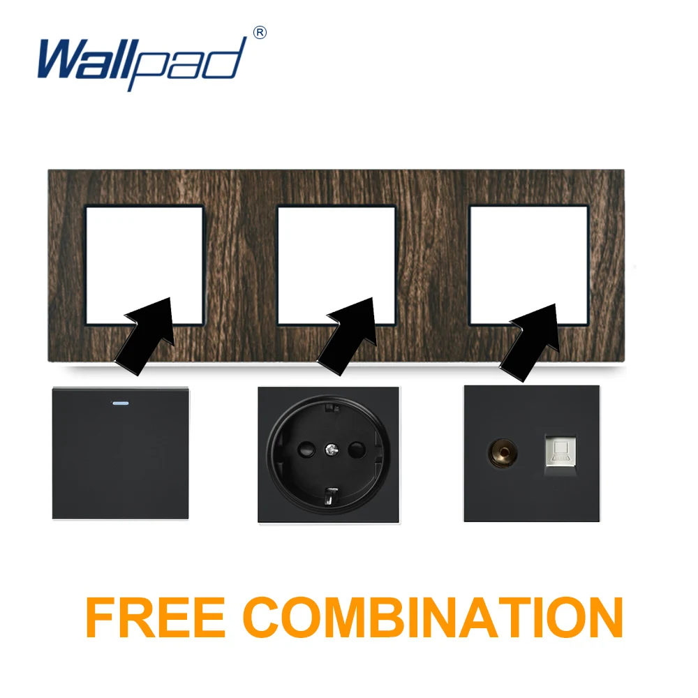 Wallpad Metal Wood Panel Aluminium Material Wood Design Frame Hotel Frame Only