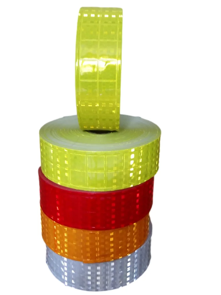 5cm*50m High Visibility Flashing Warning Safety Reflector PVC Tape Reflect Vest Strip Reflective Material