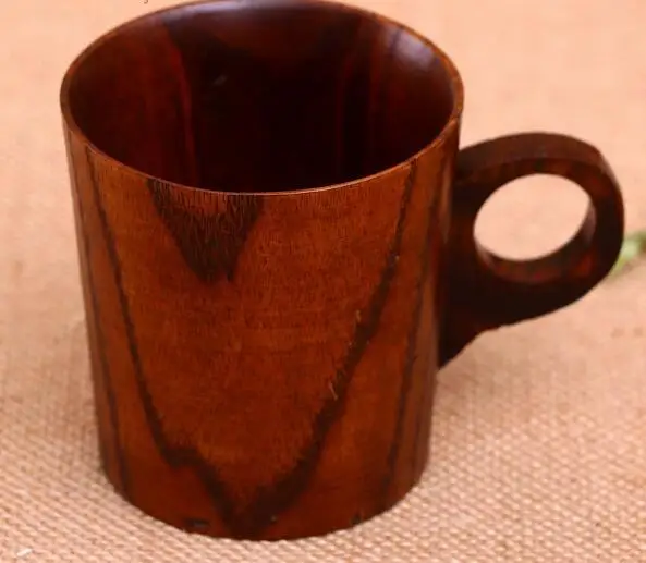 

Wholesale wooden coffee cup with ears coffee cup jujube wood cup