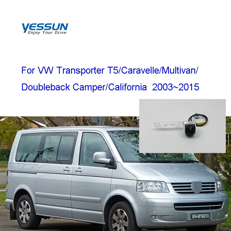 Fisheye Rear view camera For VW Transporter T5 Caravelle Multivan Doubleback Camper California  2003~2015 license plate camera