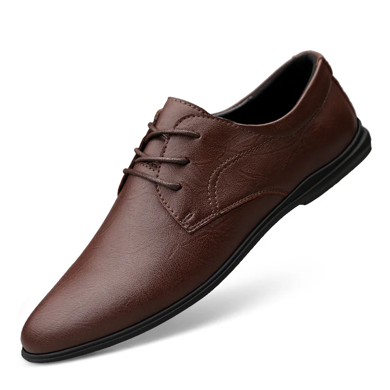 

Men Dress Shoes Formal Wedding Men Leather ShoesBritish style Business Office Oxfords For Men 2020 New