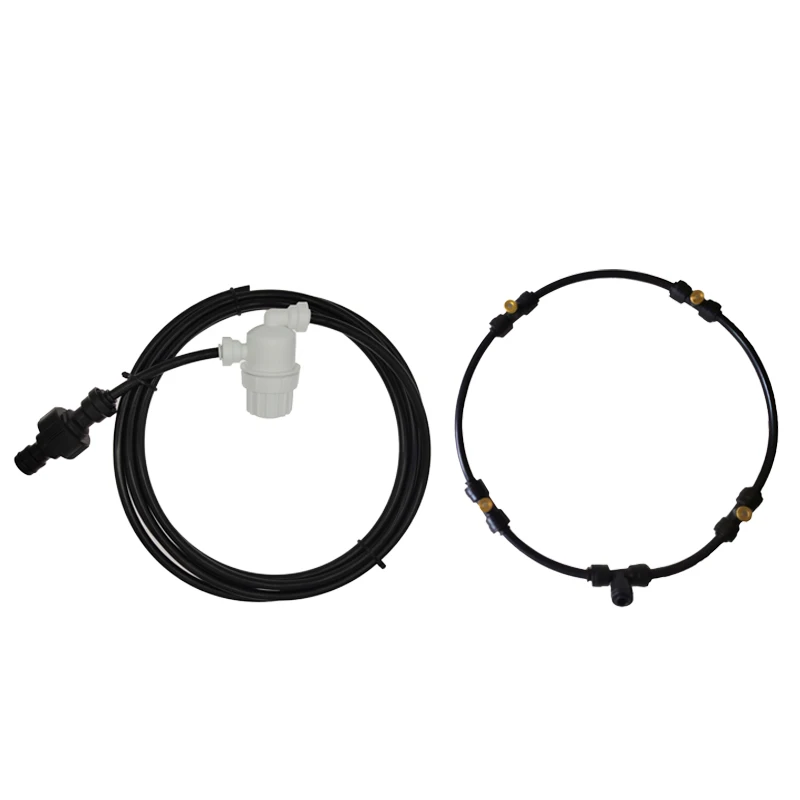 

Portable Mist Fan Ring Kit Water Sprayer Fog Machine Cooling System For Outdoor Patio Garden Greenhouse