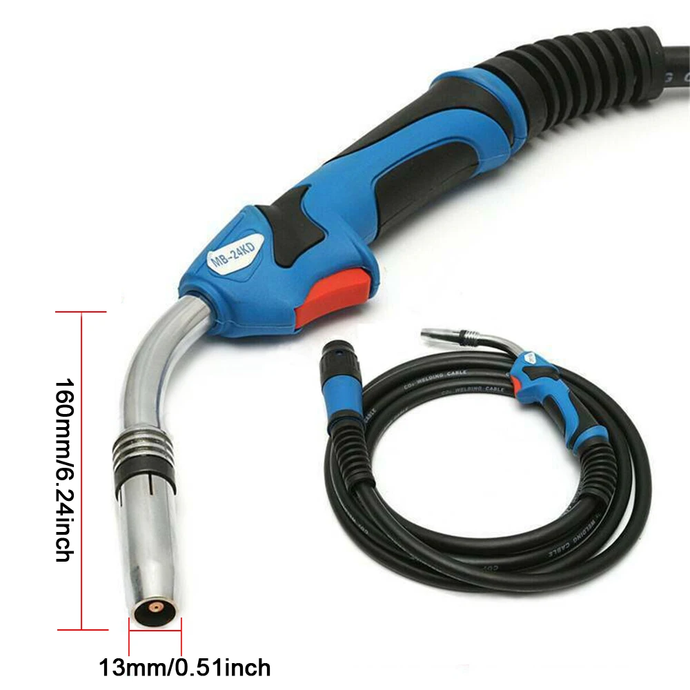 24KD 250A MIG/MAG Welding  Torch Gun 2M/3M/4M/5M European Connector For Binzel MB-24 Welder Machine Accessories Equipment Tool