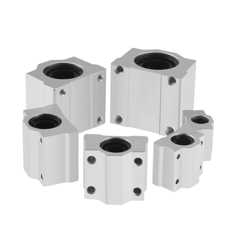 4pcs Linear Motion Ball Bearing Slide Block Bushing SC8UU SCS8UU SC10UU SCS12UU SCS16UU SC20UU Linear Shaft CNC 3D Printer Parts