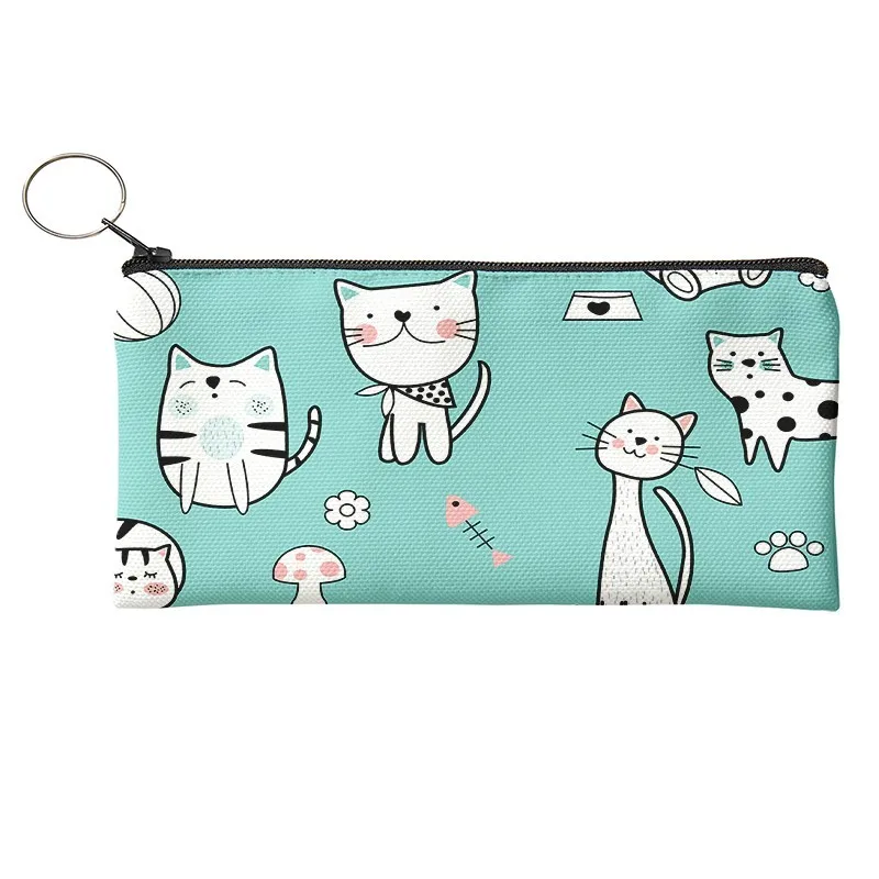 New Funny Animal Cartoon Canvas Coin Purse Women Kids Zipper Wallet Small Mini Bag Case Pouch Holder Retro Money Bags Gifts images - 6