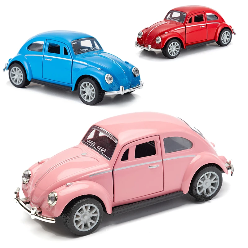 1:32 Alloy Diecast BEETLE Vintage Cabriolet Car Model Classic Pull Back Car Miniature Vehicle Replica For Collection Gift Kids