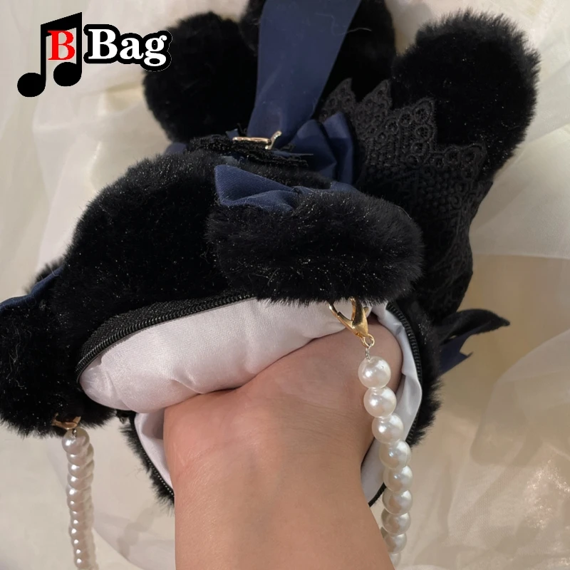 Women princess sweet lolita bag Plush messenger bag  gentle girl JK Handbag shoulder bag female Bear bag Gothic doll Lolita Bag