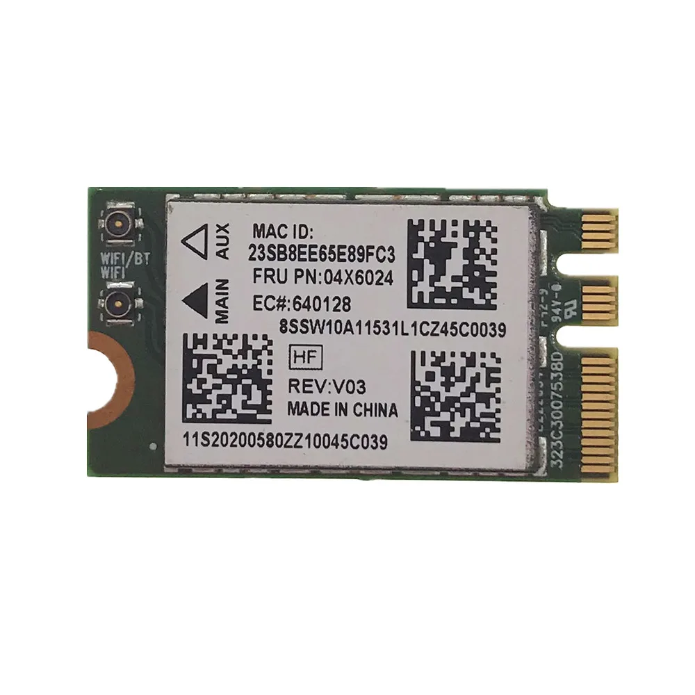 Para Atheros QCNFA335 Wifi Suporte Bluetooth 4.0 NGFF Cartão Sem Fio Para G40-30 45 70 B50 V1000 Flex 20 FRU: 04X6024