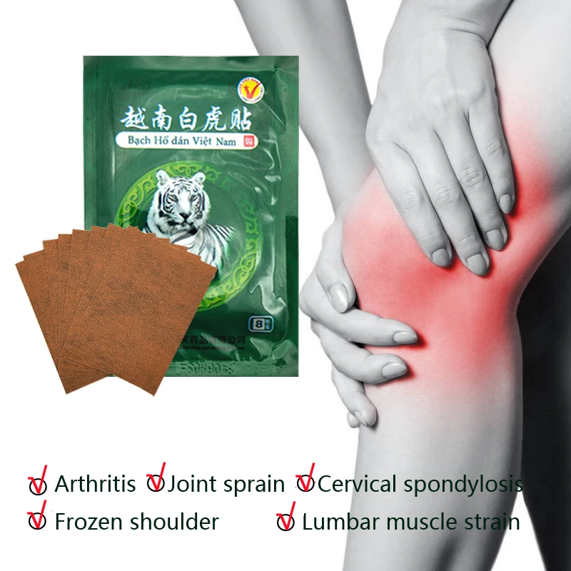 

40/120pcs Knee Pain Relief Patch Vietnam White Tiger Balm Neck Shoulder Waist Leg Massage Pain Relieving Herbal Medical Plaster