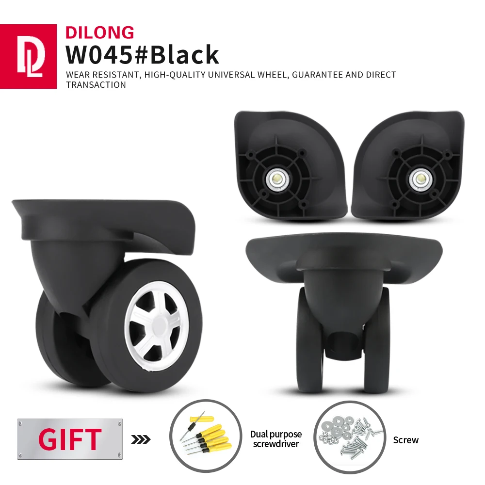 DILONG W045 ruote per bagagli strumenti di riparazione di ricambio accessori per ruote universali vite a rulli ruote per Trolley silenziose durevoli