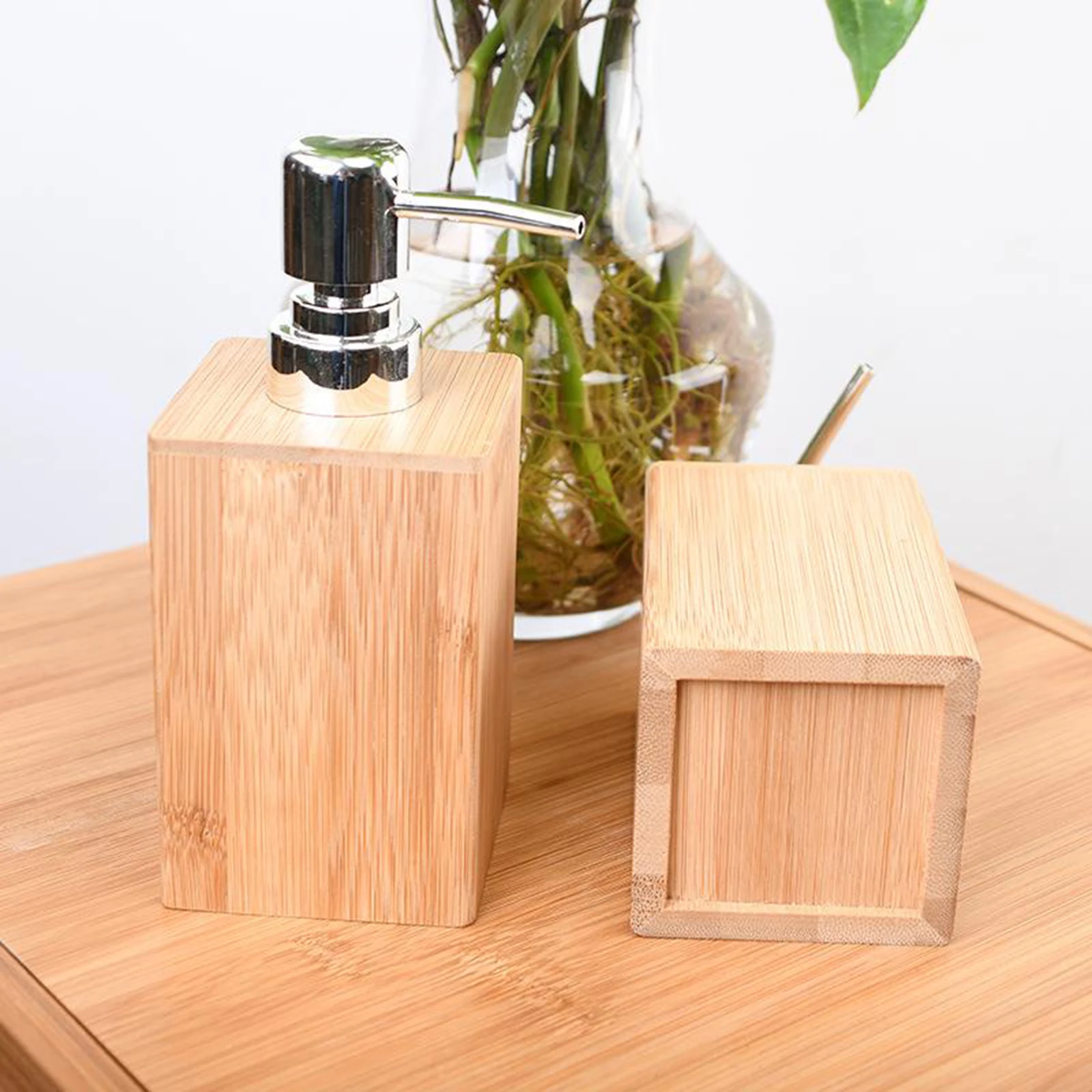 7ozEmpty Soap Dispenser Wooden Countertop Soap Pump Bottles Shower Gel Container