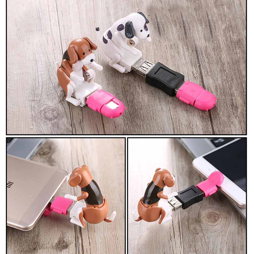 Divertido perro joroba perro callejero USB cubierta a prueba de polvo regalo súper lindo para niña niño