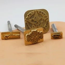 Customized LOGO Leather stamp Copper Brass Bread Cake Die Heating Emboss Mold Letter Metal Stamp Brand iron skin