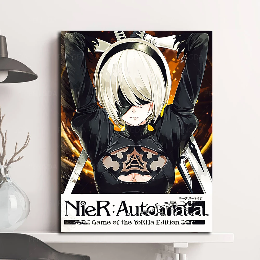 Nier: Automata Japan Anime Cute Girl Posters Canvas Wall Art Pictures Decorative Prints Home Decor Paintings For Living Room