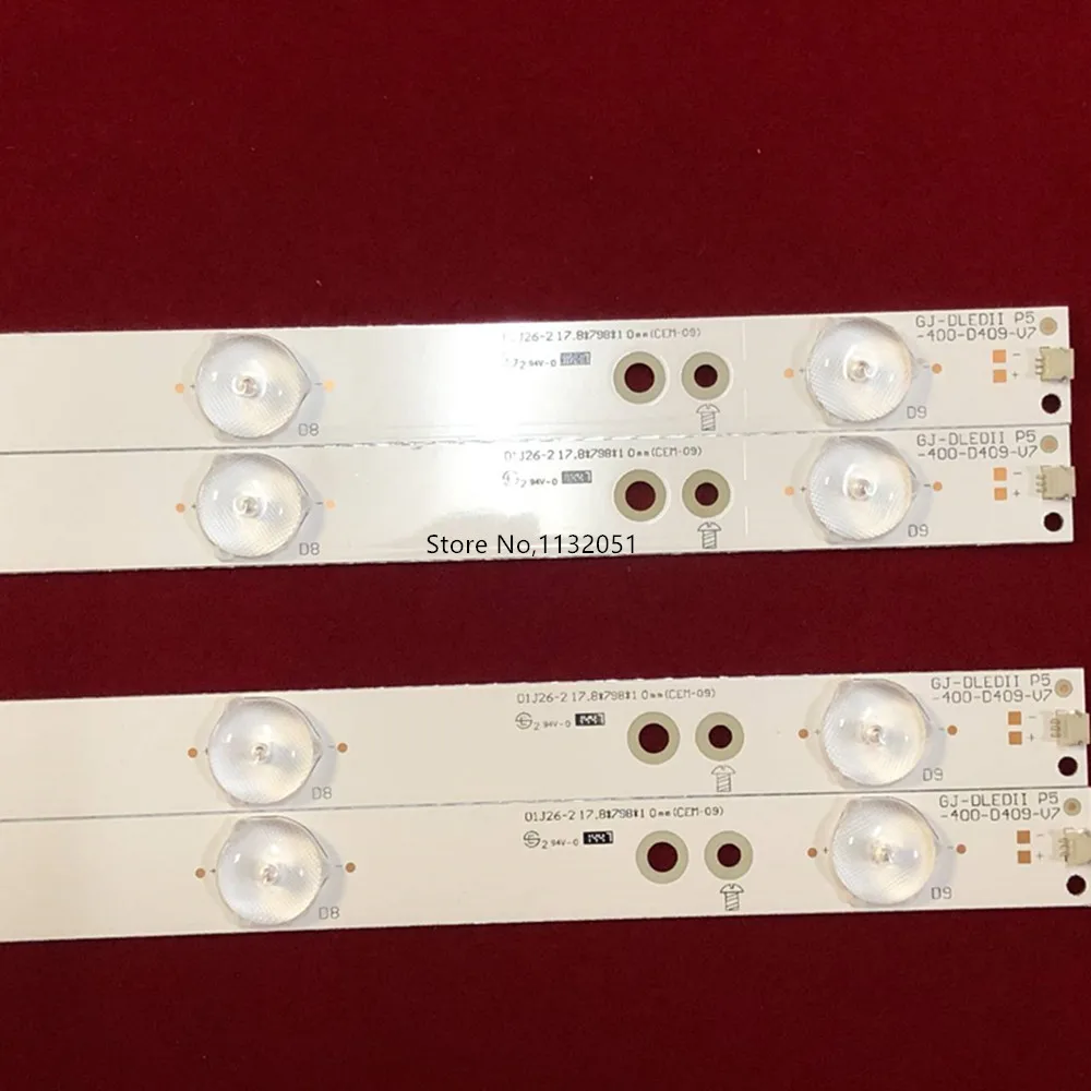 Strip LED untuk 40PFT5300 40PFT5655 40PFH4309 40PFH4009 40PFH4509 40PFH4101 40PFH5500 40PUH6400 40PFH5300 GJ-DLEDII P5-400-D409-V7