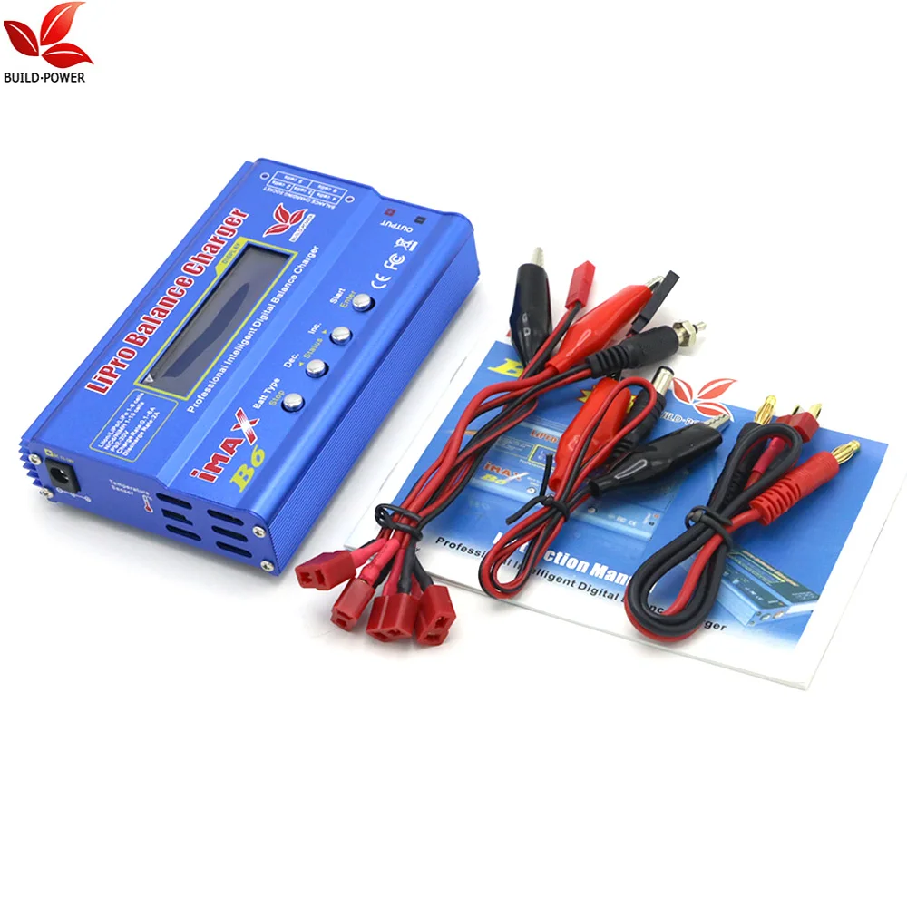 IMAX B6 80W Battery Charger Lipo NiMh Li-ion Ni-Cd Digital RC IMAX B6 Lipro Balance Charger Discharger + AC POWER 12V 5A Adapter