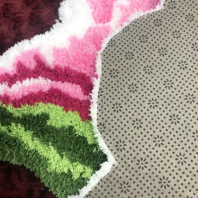 2025 New Arrival Bright Pink and Red Tulips Flowers Art Rug for Door Mat Handmade Floor Carpet Non-slip Rugs Home Decor 80X50cm