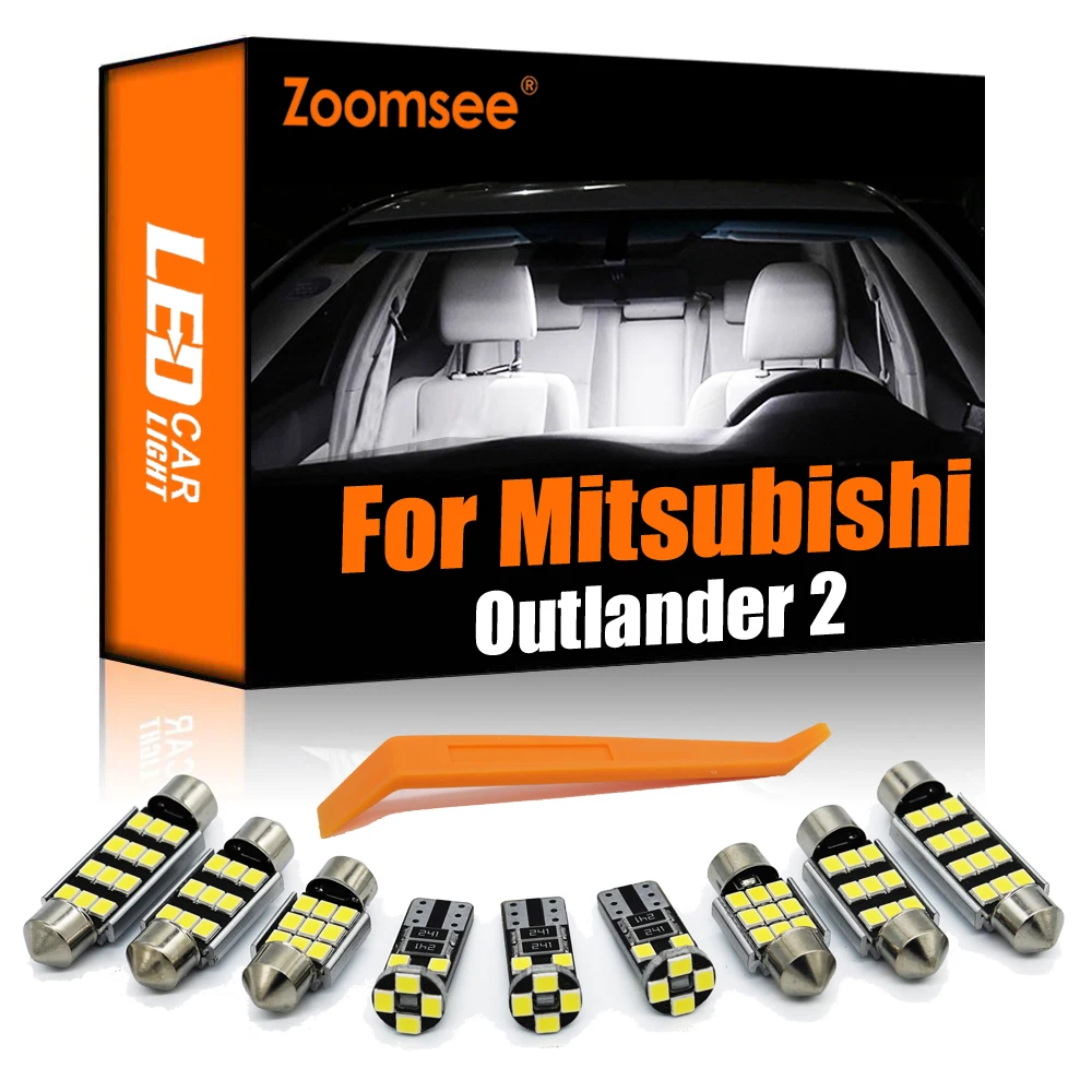 

Zoomsee 11Pcs Interior LED For Mitsubishi Outlander Xl 2 2007-2012 Canbus Vehicle Bulb Indoor Dome Map Reading Trunk Light Kit