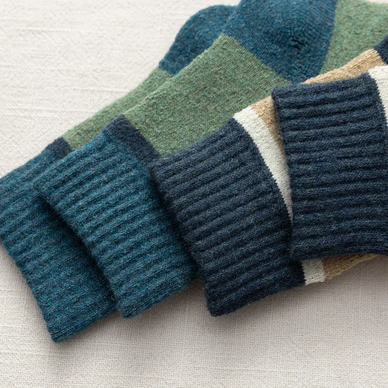5 Paar/Set Herren-Wollsocken, verdickt, für Herbst und Winter, warm, atmungsaktiv, Business-Terry-Socken, lange Herrensocken, hohe Qualität, neu – Detail 10