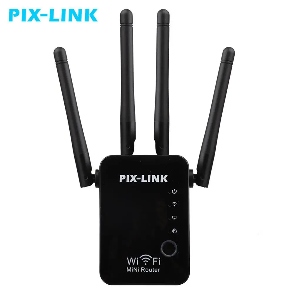 

PIXLINK WiFi Repeater 300Mbps Amplifier Rourter/ Booster/AP Network Range Expander Router Power Extender Roteador 2/4Antenna