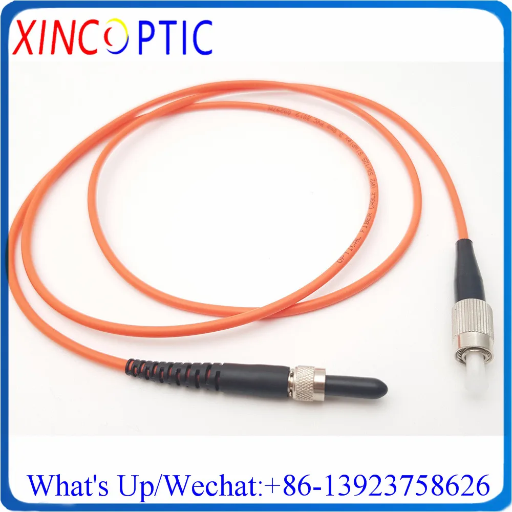 5Pcs SMA905 Metal Ferrule-FC/ST/SC/PC Ceramic OM2 50/125 OM1 62.5/125 Multimode Simplex 1M 3.0mm 1CFiber Optic Patch Cord Cable