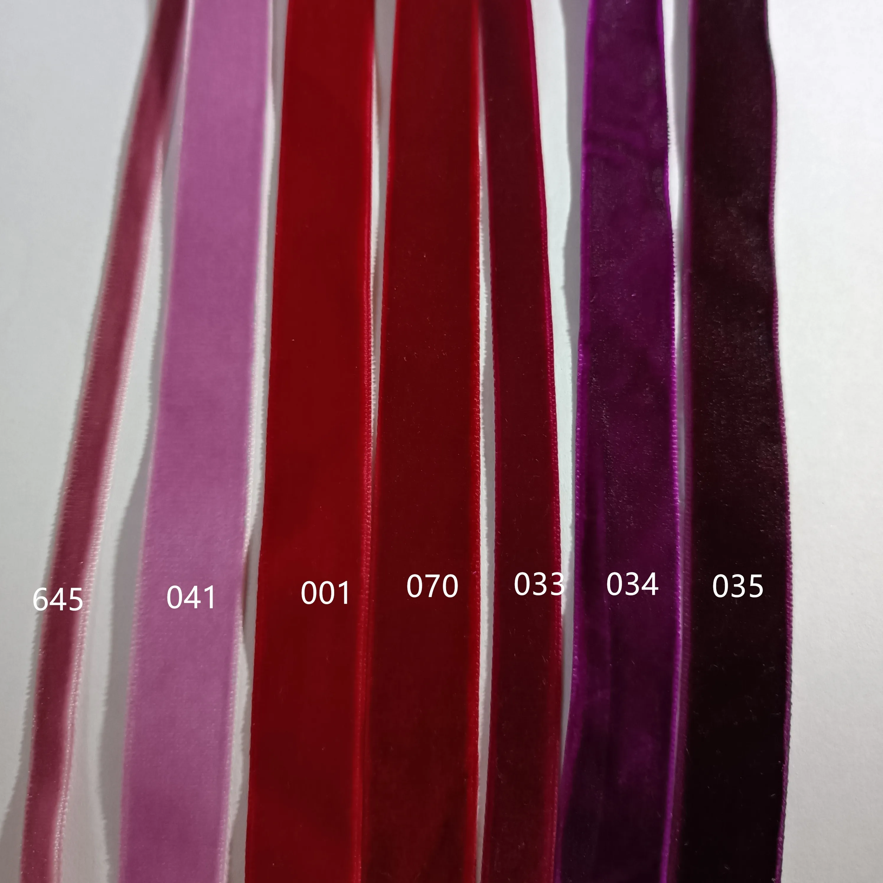 6/9/16mm Single Face Burgundy Velvet Ribbon for Handmade Gift Bouquet Wrapping Supplies Home Party Decoration ChristmasTape