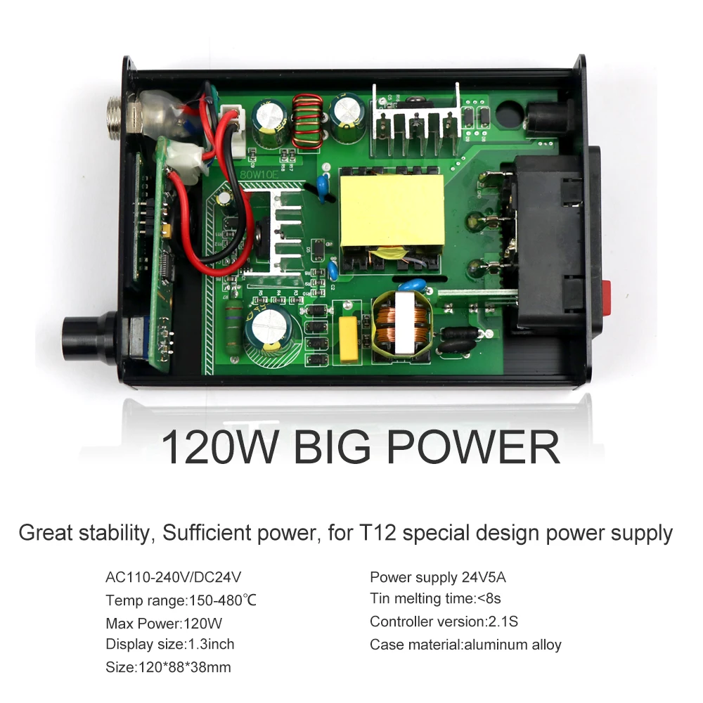 STM32 V2.1S T12-955 Soldering Station Electronic Soldering iron 1.3inch Digital station solder 9501 handle iron tip welding tool