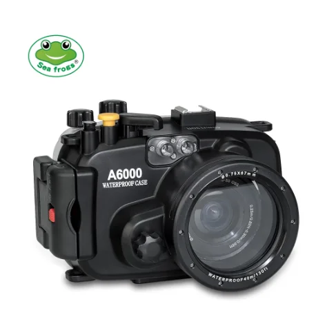 Untuk Sony A5000 A5100 A6000 A6300 A6400 A6500 Casing Perumahan Tahan Air Menyelam Bawah Air 40M Perangkat Fotografi