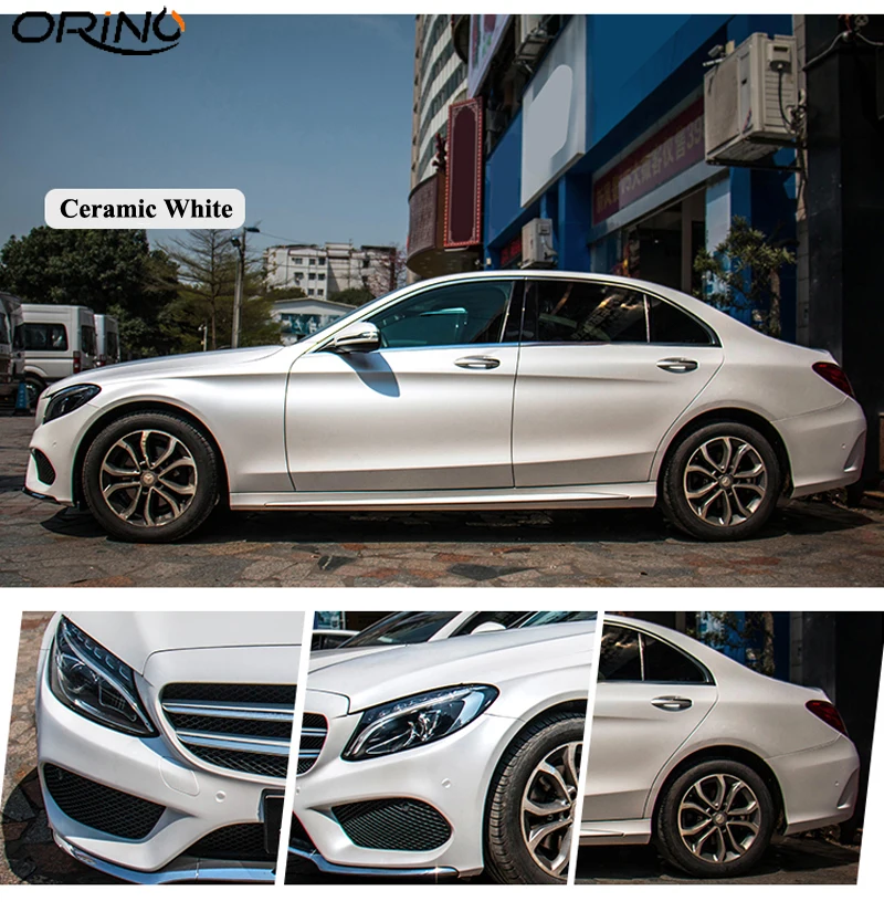 

Matte Satin White Vinyl Wrap Film Foil With Bubble Free Self Adhesive Decal Sticker Pearl White Car Wrapping Roll