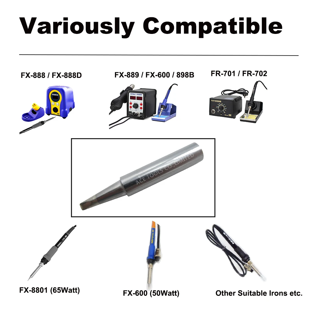 T19-D24 Soldering Tip Screwdriver 2.4mm 0.094" Replacement Fit for HAKKO FX-601 FX601Lead Free Iron Bit Nozzle Pencil Welding