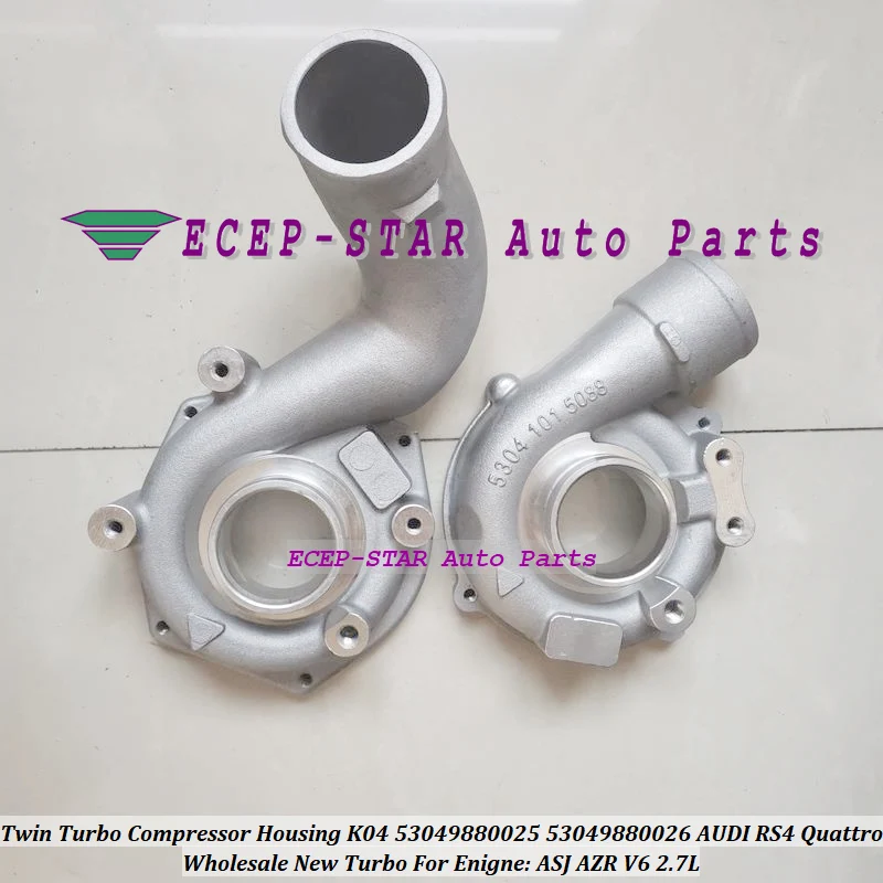 Twin Turbo Compressor Housing K04 53049700025 53049700026 53049880025 53049880026 For Audi RS 4 V6 Biturbo Link ASJ AZR 2.7L