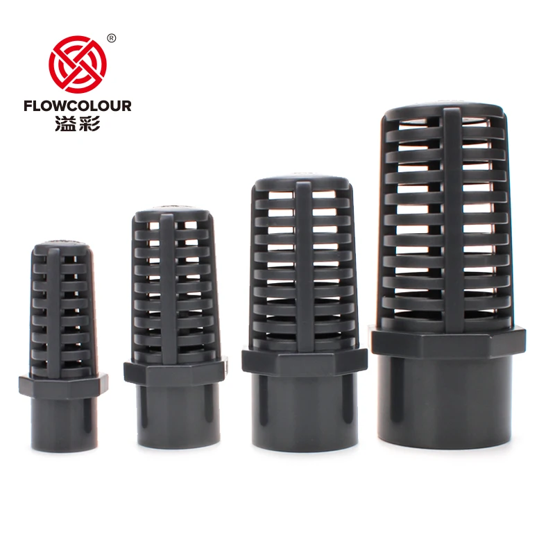 Flowcolour-PVC Threaded Sucção e Overflow Screen Filtro, Aquário Filtro Dreno Montagem Conectores, Fish Tank Permeável Vent Cap