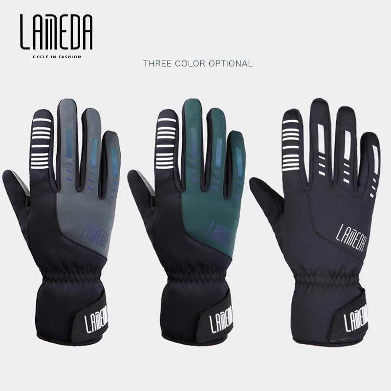 LAMEDA autumn and winter cold protection windproof warm cycling Gloves Mountain biking for men and women