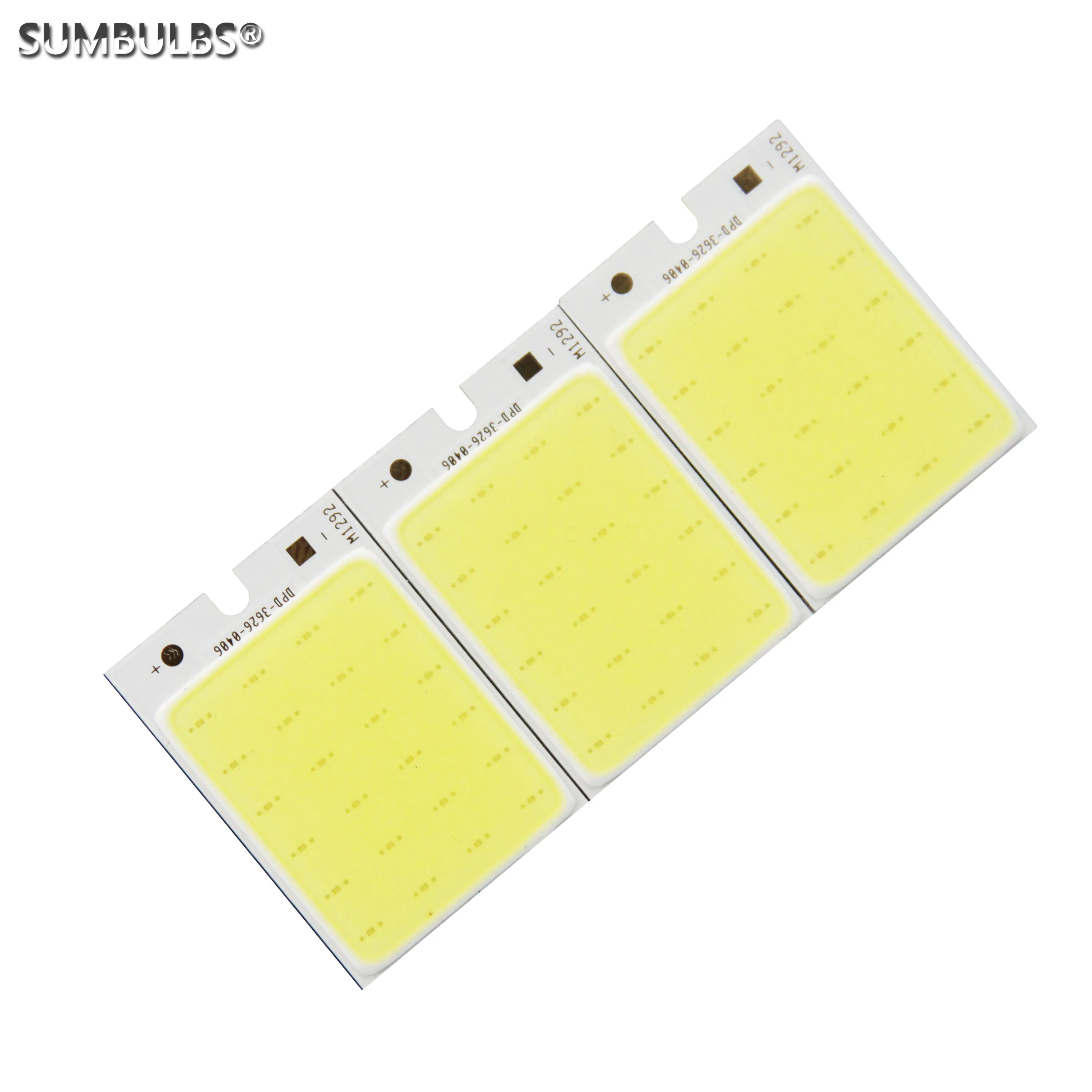 SUMBULBS 12V 3W LED Light Source 36*26mm Small Size Strip Cold White COB Bulb for Indoor Home Work Decor Car Lamp