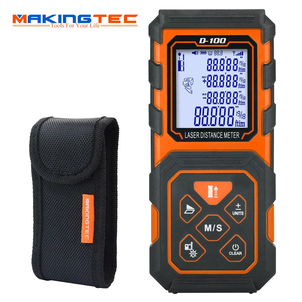 MAKINGTEC Laser Rangefinder Distance Meter 40M60M Laser Measure Digital Measuring Tape Length Meter Laser Measurement Device