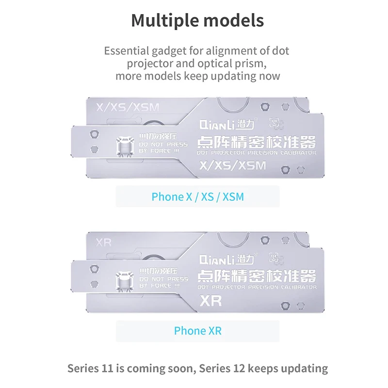 Точный калибратор для проектора точек Qianli для X XS MAX XR 11 12, лицевая решетка из алюминиевого сплава, точное позиционирование