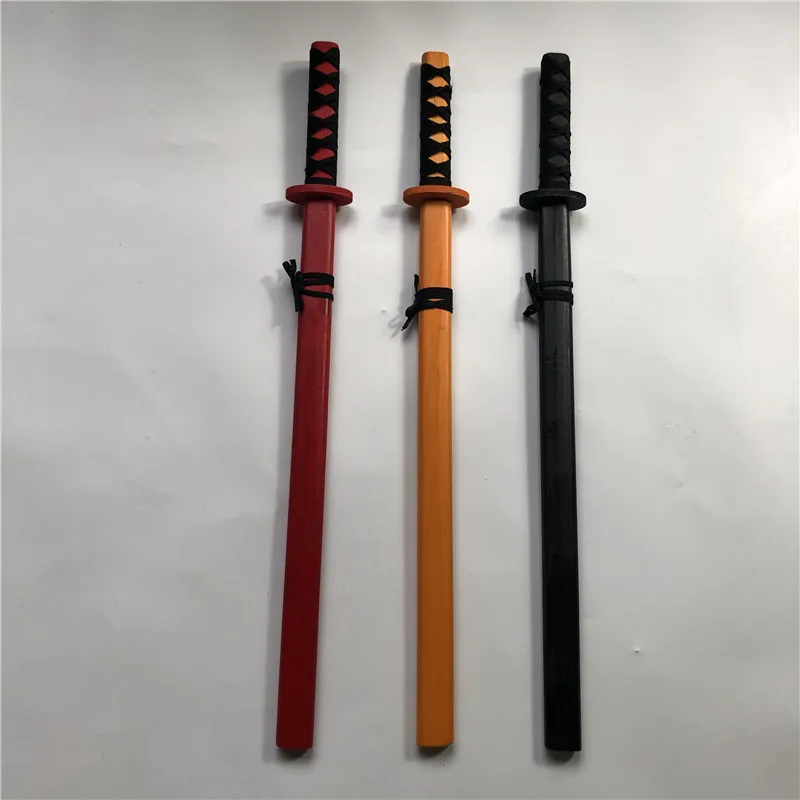 Mini arma de animação simulada, espada de madeira, anime katana samurai, cosplay, ninja, adereços de desempenho, brinquedos de presente para crianças, 73cm