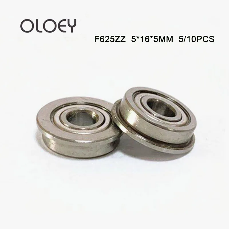 

F625 ZZ Flange Bushing Ball Bearings Accessories Parts 5/10pcs /lot F625ZZ 5*16*5 mm pulley LF1030ZZ Bearing Guide Wheel